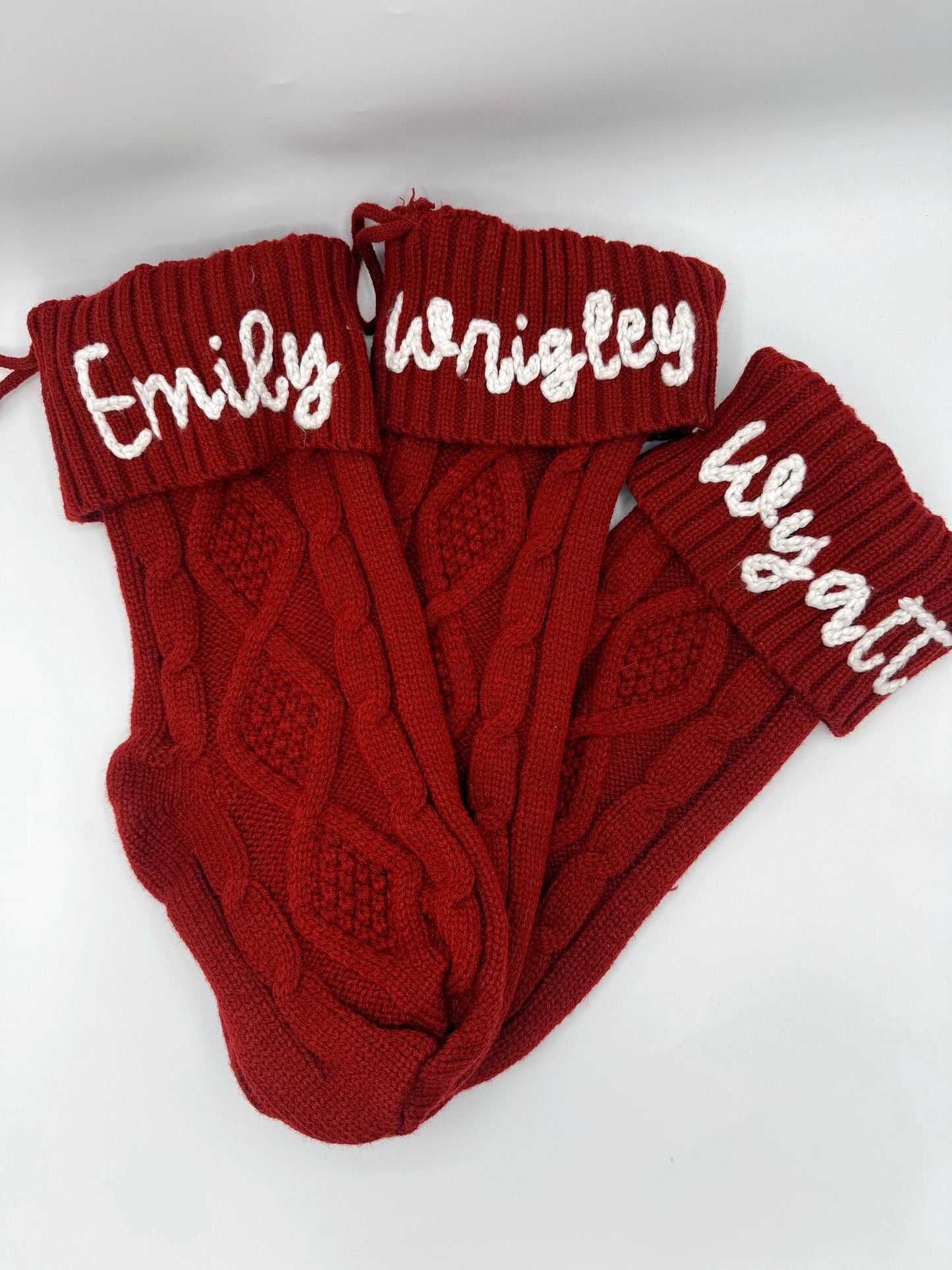 Custom Hand Embroidered Stockings