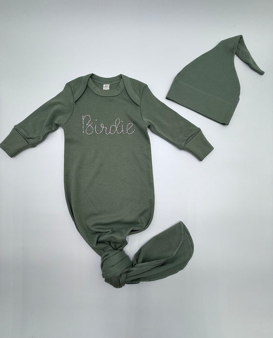 Customized Infant Gown & Hat