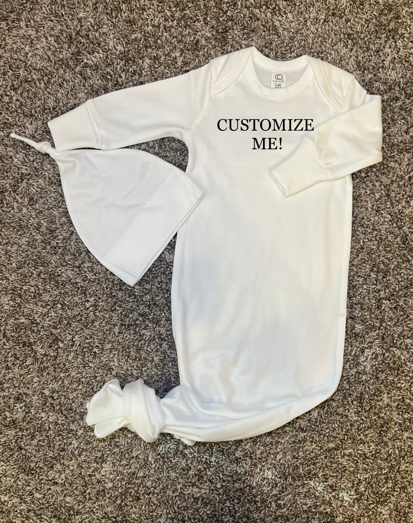 Customized Infant Gown & Hat